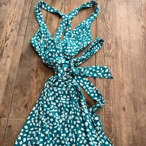 DVF animal print wrap dress